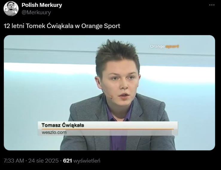 Tomasz Ćwiąkała na początku swojej dziennikarskiej kariery!